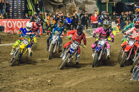 Gli highlights dai main event di salt lake city #7, in utah, round finale del monster energy ama supercross championship 2020. Monster Energy AMA Supercross - Angel Stadium of Anaheim ...