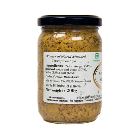 Delouis Fils Grain Mustard With Cider Vinegar Chenab Impex Pvt Ltd