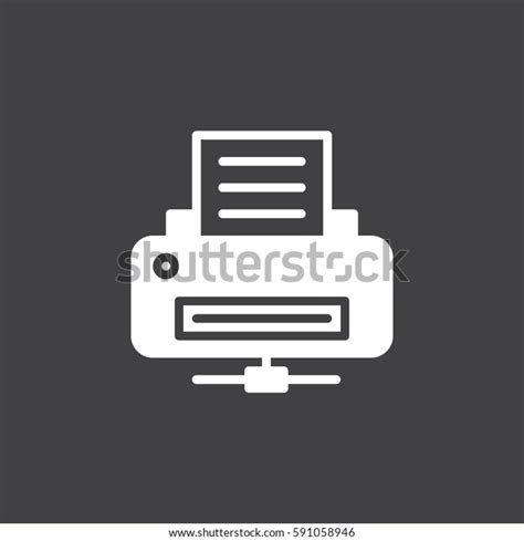 Network Printer Icon Vector Filled Flat Stock Vector Royalty Free