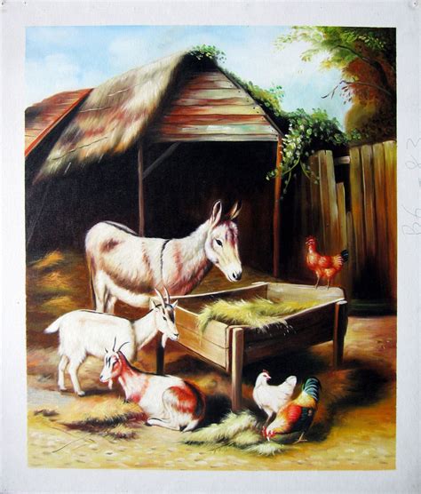 20 By 24 Farm Animal Nr01 Museum Quality Oil Painting On