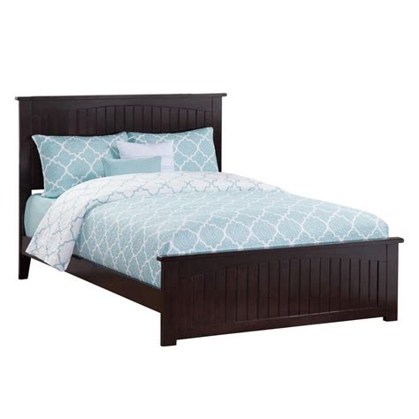 Afi Nantucket Espresso Full Solid Wood Frame Low Profile Platform Bed With Matching Footboard