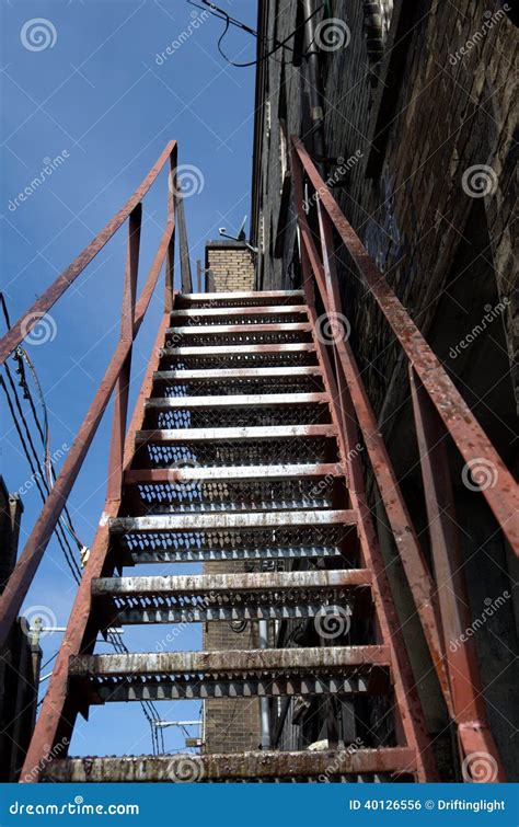 Old Apartment Emergency Stairs Stock Photo Image 40126556
