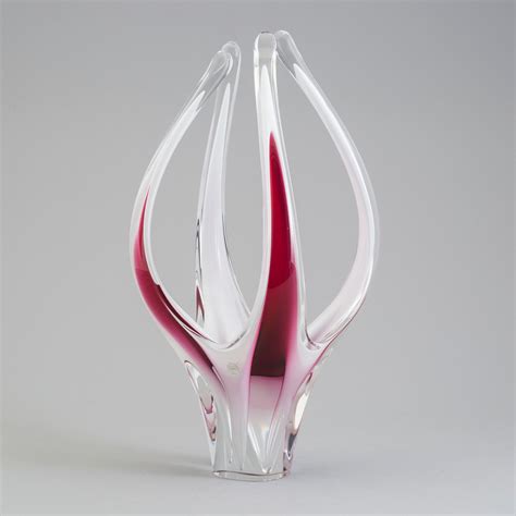 Paul Kedelv A Coquille Glass Vase Sculpture From Flygsfors Bukowskis