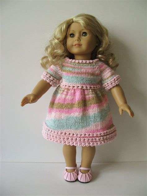 American Girl 18 Inch Doll Knitting Pattern Lime Cooler Dress Barbie Knitting Patterns Knitted