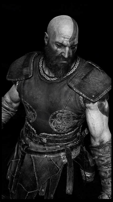 Older Kratos Spartan Men Santa Monica Japanese Oni Kratos God Of War