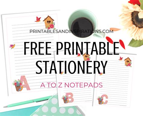 Free Printable Stationery From A To Z Printables And Inspirations