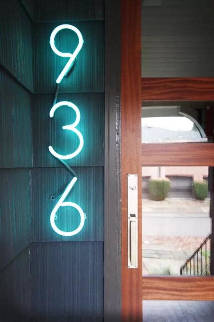 Outdoor light up numbers and address panel plague signs are made from solid metal. How to Beautify House Number Signs with Plants and Outdoor ...