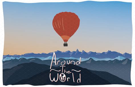Around Th World Illustrator Graphics ~ Creative Market