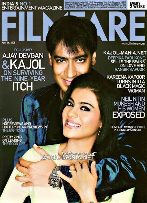 Ajay Devgan With Wife Kajol Hot Times Two Magazine Cover
