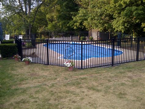 Regis Aluminum Fence Secures Ny Pool Poly Enterprises Fencing Decking And Railing