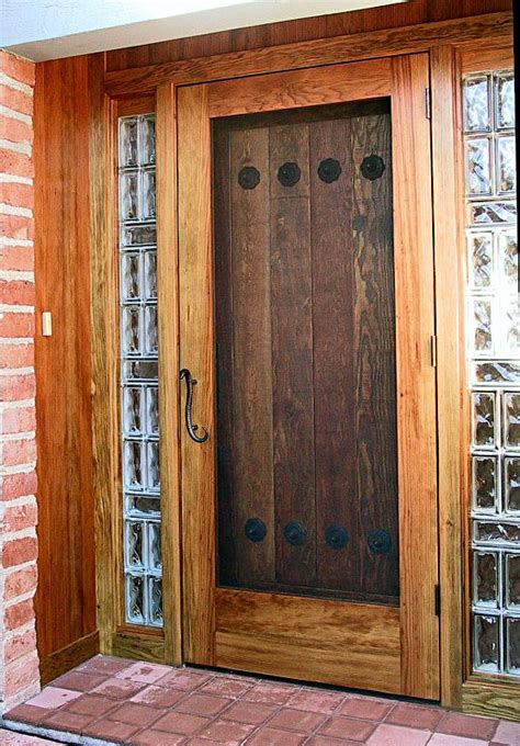 Rustic Door With Screen Wgh Woodworking