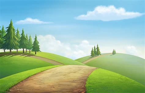 Best Cartoon Landscapes Illustrations Royalty Free Vector Graphics