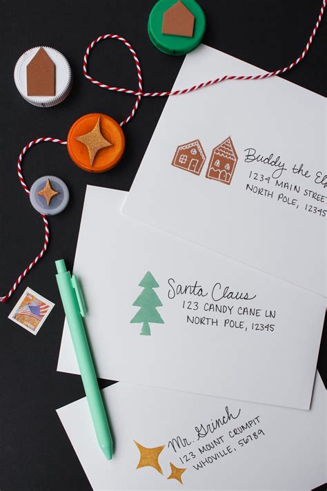 How To Decorate Your Christmas Card Envelopes Diy Foam Stamps