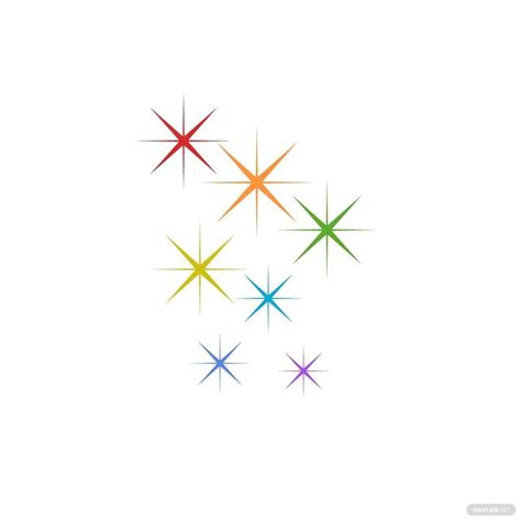 Rainbow Sparkle Clipart In Illustrator Download