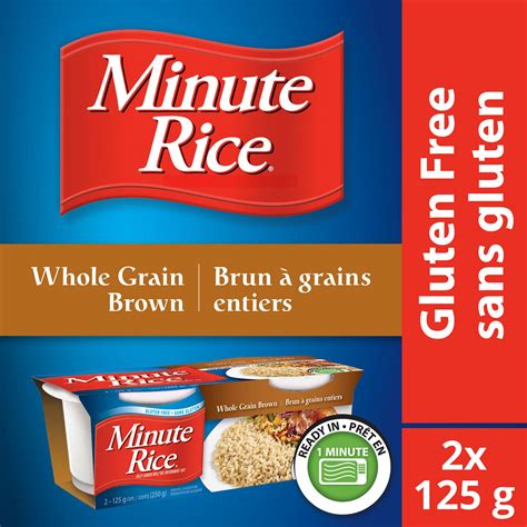 Minute Rice® Whole Grain Brown Rice Cups 250 G Walmart Canada