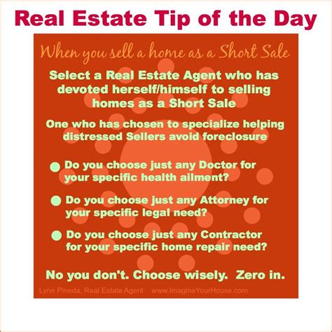 Real Estate Tip Of The Day Selling Home As A Short Sale Real Estate