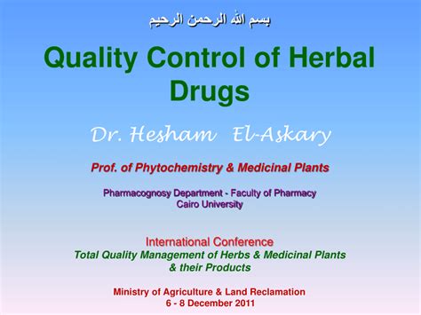 Pdf Quality Control Of Herbal Drugs