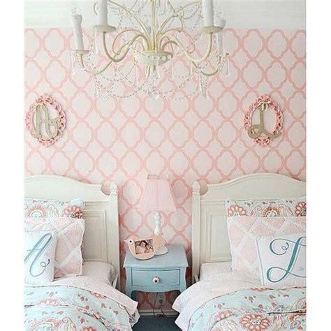Browse our fun and unique decal collection online here! 1-Rabat-nursery-stencil-allover-wall-stencil-girls-room ...