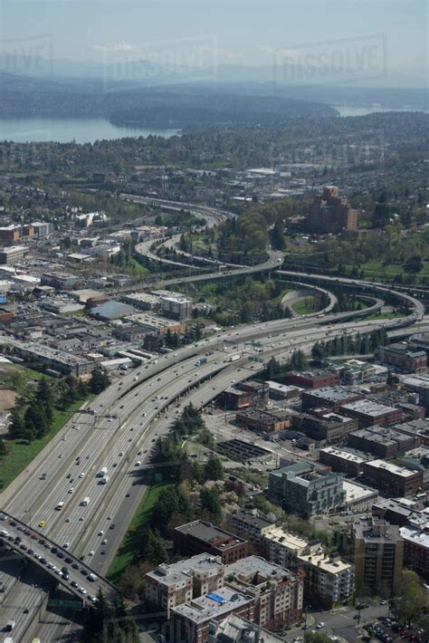 Aerial View Of Seattle Washington Usa Stock Photo Dissolve