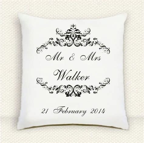 Personalised Wedding Marriage Anniversary Cushion Cover Personalized