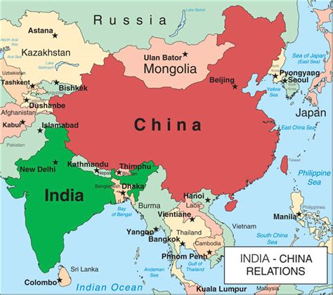 Map Of India With China United States Map
