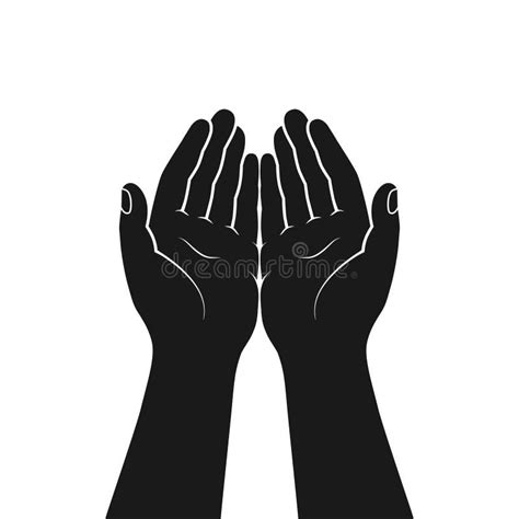 Folded Hands Stock Vector Illustration Of Prayer Contour 21860993
