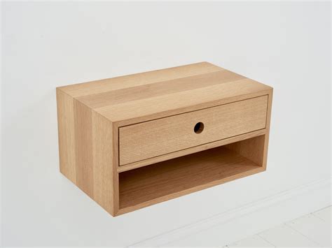 Assen is a modern bedside table with side groove to make the drawers opening easier. Double Tall White Oak Nightstand with Drawer — Krøvel ...