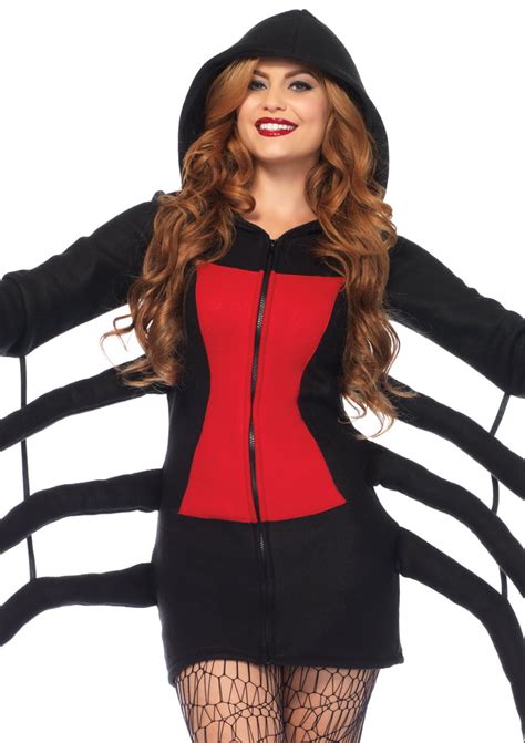 Cozy Black Widow Spider Womens Adult Halloween Costume
