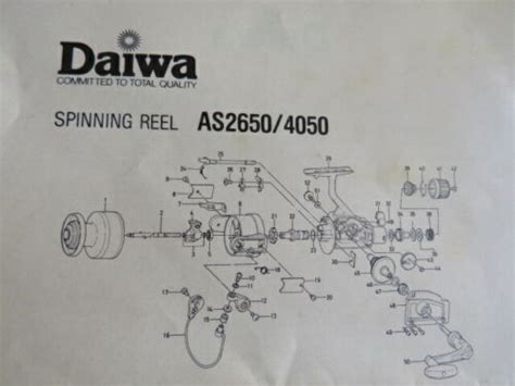 Daiwa Spinning Reel AS2650 4050 Instruction Booklet Maintainance