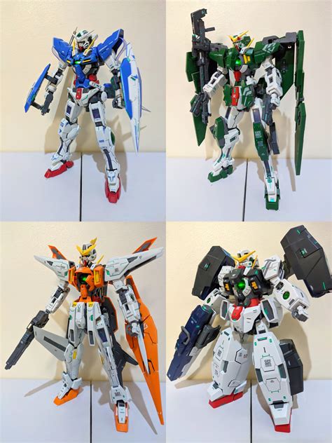 Four Main Gundams In Season 1 Of Mobile Suit Gundam 00 Celestial Being