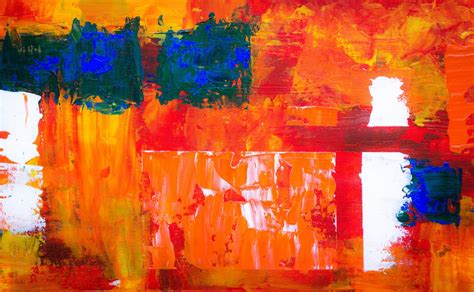 무료 이미지 현대 미술 그림 주황색 빨간 아크릴 페인트 노랑 수채화 물감 시각 예술 Colorfulness