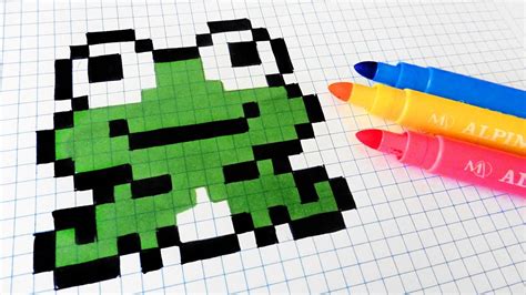 Réaliser vos plus beaux dessins de pixel art de vos personnages préférés. Handmade Pixel Art - How To Draw Kawaii Frog #pixelart ...