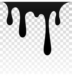 Drip Paint Ink Stain Drop Melt Liquid Isolated Vector Image