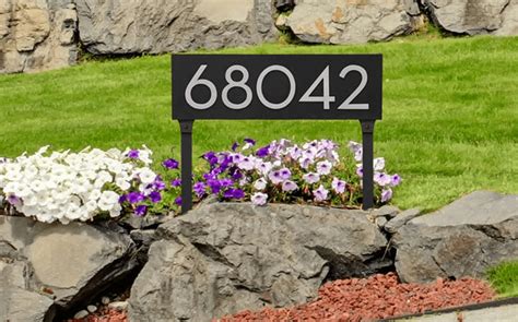 Maybe you would like to learn more about one of these? Address Plaque with 5 Offset Numbers - Contemporary 3D ...