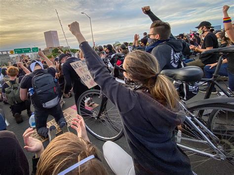 Biking The Portland Protests And Return Of Bike Swarm Bikeportland