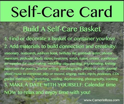 Our mental health is in better. Self care basket! Fall in love with yourself... | +Mind ...