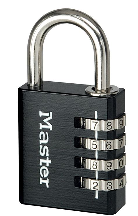 Master Lock 7640eurdblk 40mm 4 Digit Resettable Combination Aluminium
