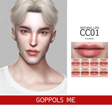 Gpme Natural Lips Cc01• 8 Swatches• Download• Hq Mod Compatible• Add