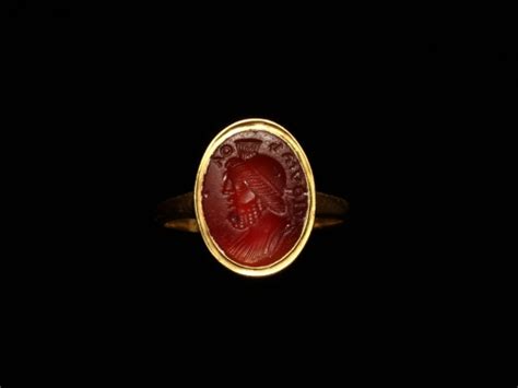 Ring With Roman Carnelian Intaglio Of Serapis Roman Antiquities