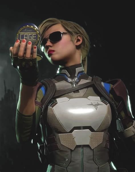 Cassie Cage Mortal Kombat Painted Nails Women With Shades Video