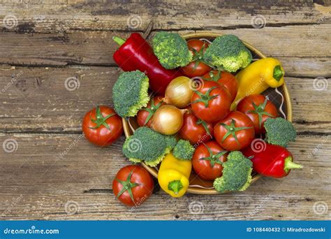 Fresh Vegetables In A Bowl Stock Photo Image Of Fresh 108440432