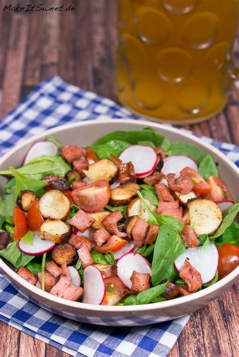 Fleischkäse mit grünem salat menge. Oktoberfest Brezel-Fleischkäse-Salat Rezept - MakeItSweet ...