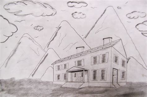 Community High Art Linear Perspective Houses