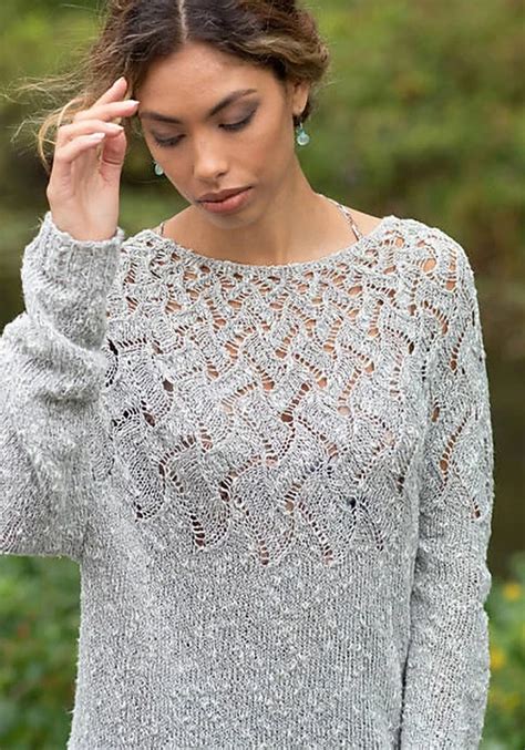 Arkenstone Pullover Knitting Pattern Cables And Lace Sweater Pattern Kits And How To Knitting