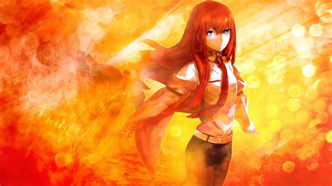Wallpaper Anime Red Steins Gate Color Flame Screenshot Computer