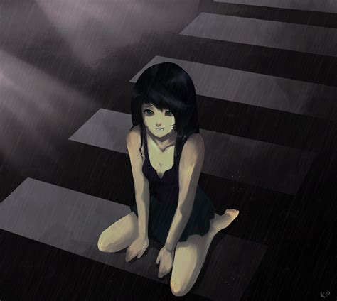 Sad Anime Girl By Konpeitokey On Deviantart