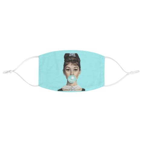 Audrey Hepburn Teal Mask Audrey Hepburn With Bubble Gum Mask Etsy
