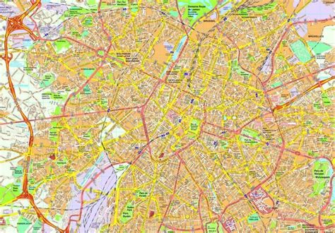 Brussels Vector Map Eps Illustrator Map Digital Maps Netmaps Uk