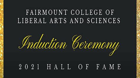 View The Fairmount College Hall Of Fame Ceremony Video On Youtube Wsu News
