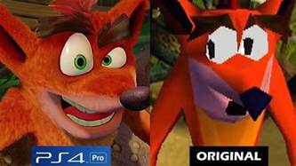 Crash Bandicoot Ps4 Pro Vs Original Graphics Comparison Youtube
